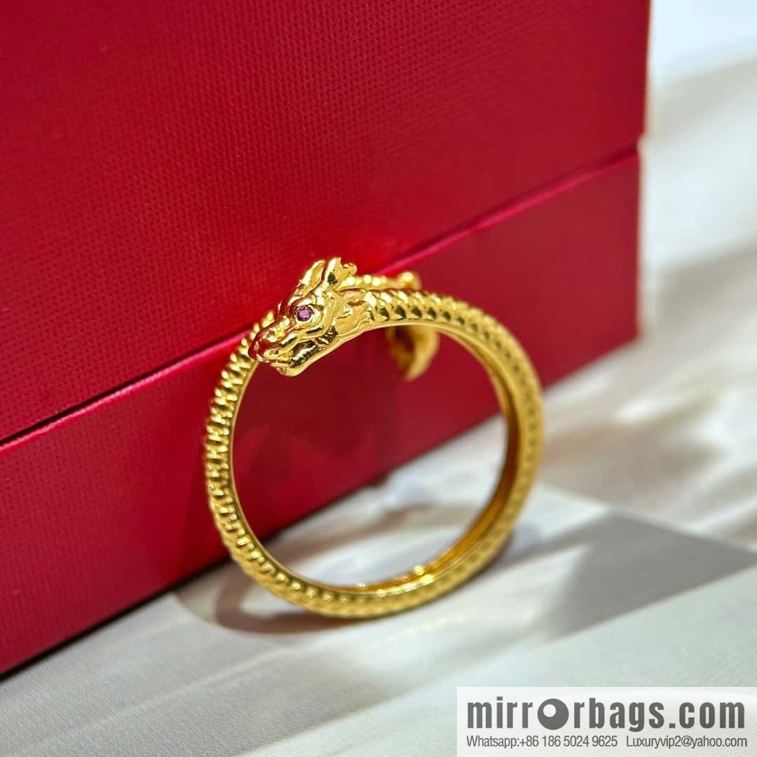 ☀️Chow Tai Fook Dragon Year series Xiaohongshu grass Internet celebrity wind Shenlong wagging tail ring ☀️