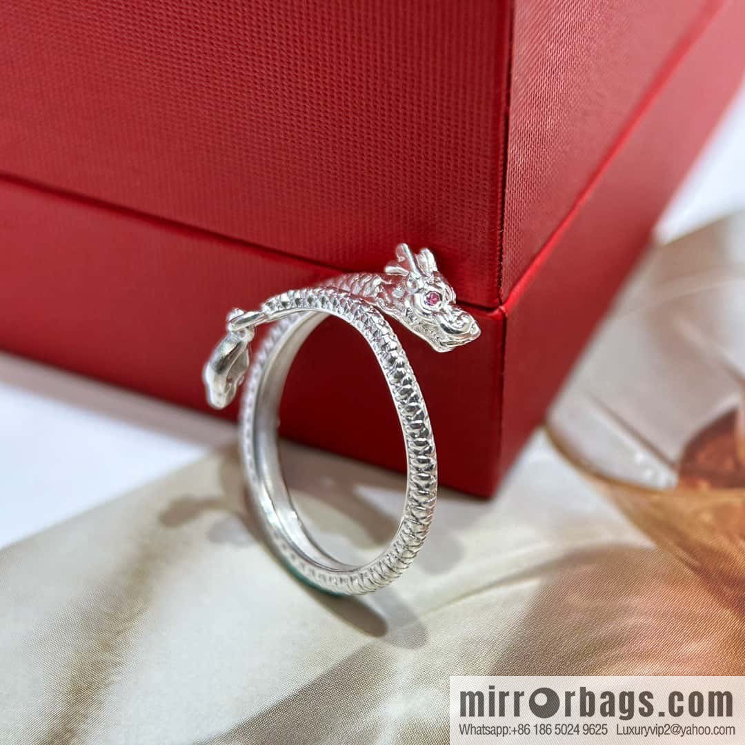 ☀️Chow Tai Fook Dragon Year series Xiaohongshu grass Internet celebrity wind Shenlong wagging tail ring ☀️