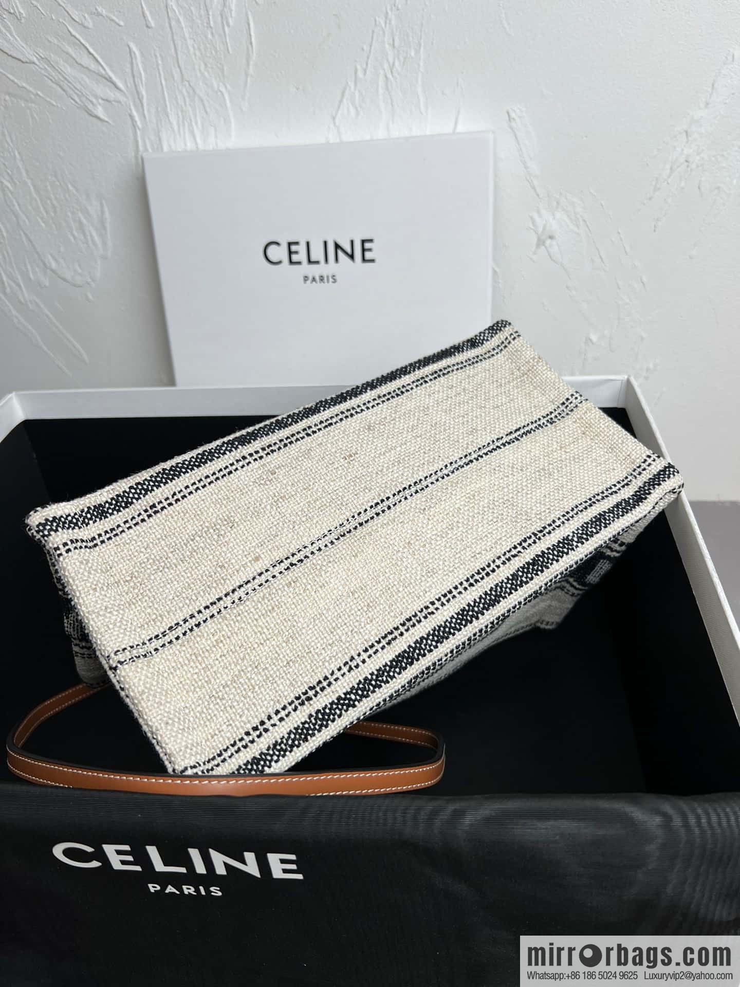 CELIN-E 23s Summer | CABAS THAIS S Arc de Triomphe printed fabric cow leather (fabric) handbag Model: 199162