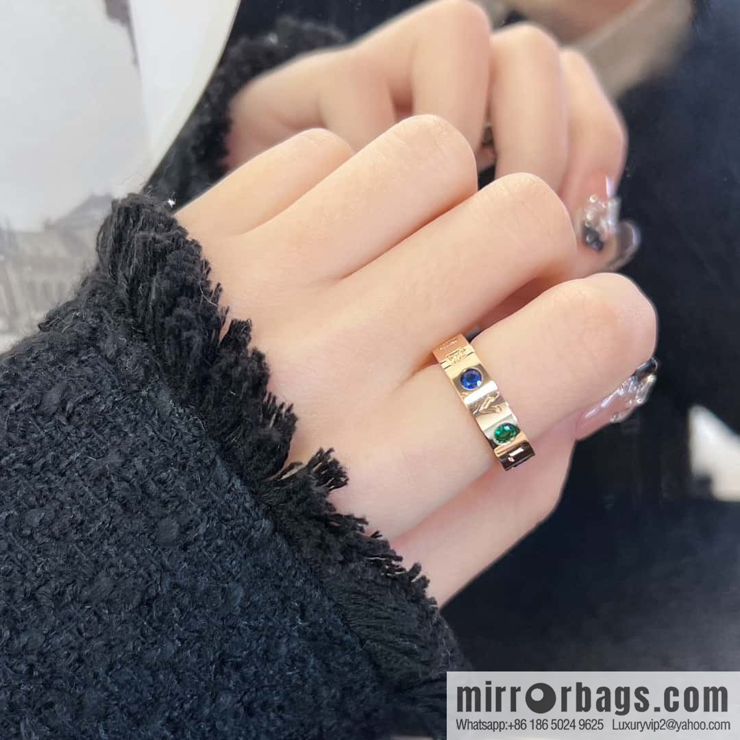 ☀BVLGARI Bulgari Diamond English Alphabet Ring ☀ Ring 5678