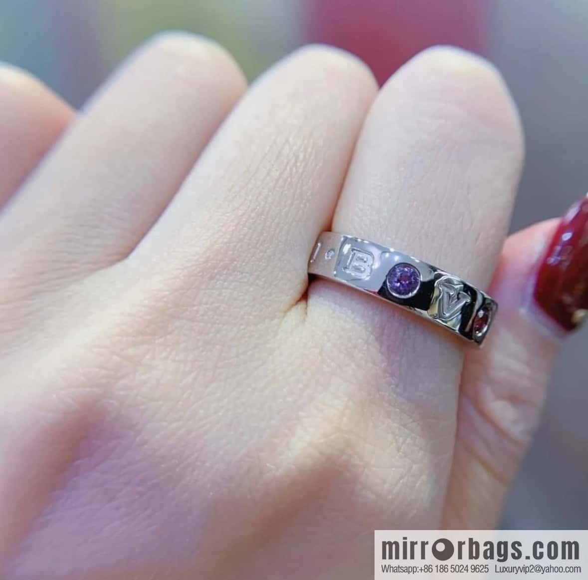 ☀BVLGARI Bulgari Diamond English Alphabet Ring ☀ Ring 5678