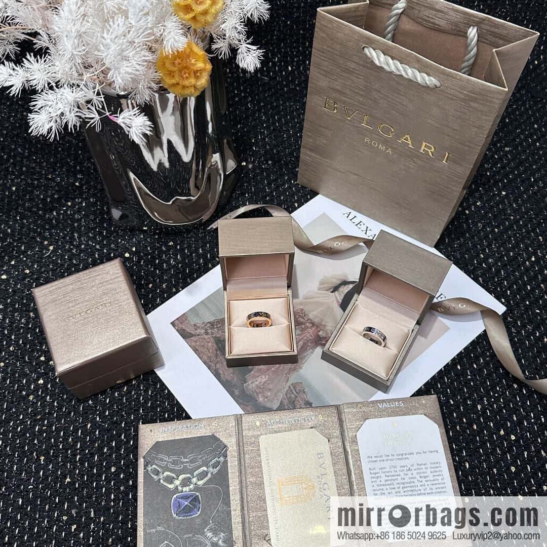 ☀BVLGARI Bulgari Diamond English Alphabet Ring ☀ Ring 5678