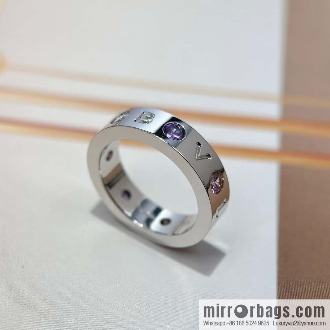 ☀BVLGARI Bulgari Diamond English Alphabet Ring ☀ Ring 5678