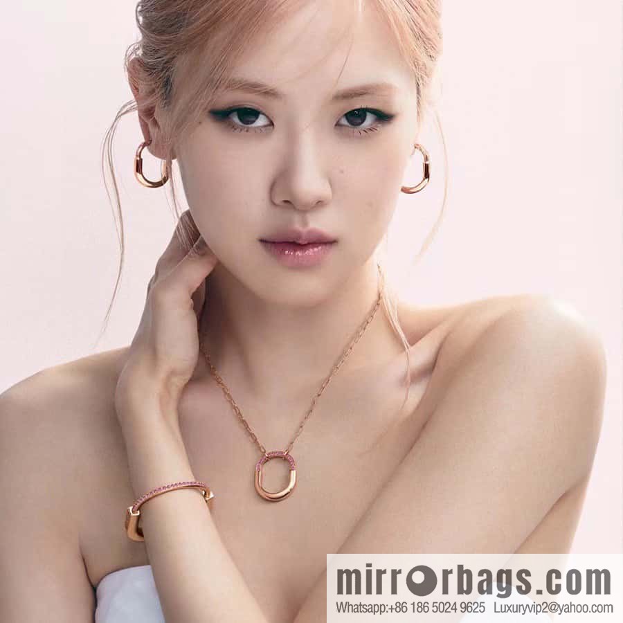 ☀️Tiffany Lock Pink Diamond Half Diamond Lock Head Bracelet Bracelet ☀️