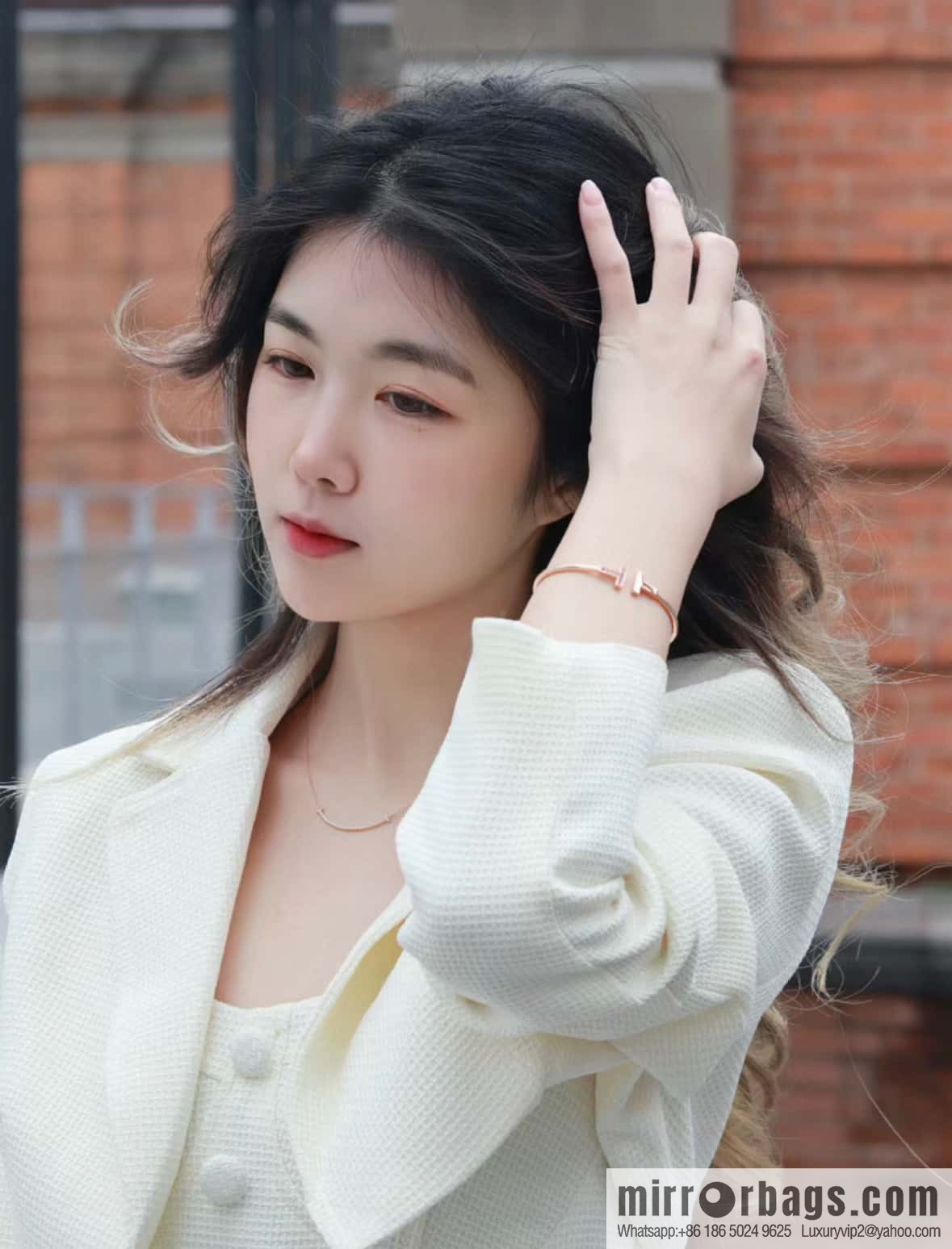 Pink Diamond ☀️ Tiffany & co, Classic T Series, Turquoise Rose Gold Double T Bracelet with Diamonds ☀️