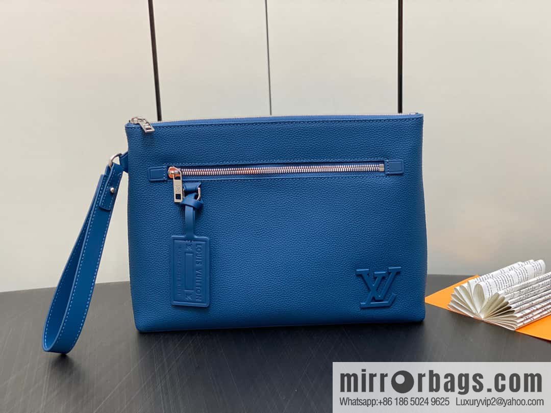 [Premium‑quality] M69837 dark blue, full leather clutch bag series iPad clutch bag M81375 military green M69837 black M69837 gray M82270 blue