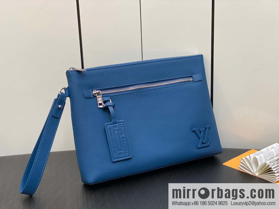 [Premium‑quality] M69837 dark blue, full leather clutch bag series iPad clutch bag M81375 military green M69837 black M69837 gray M82270 blue