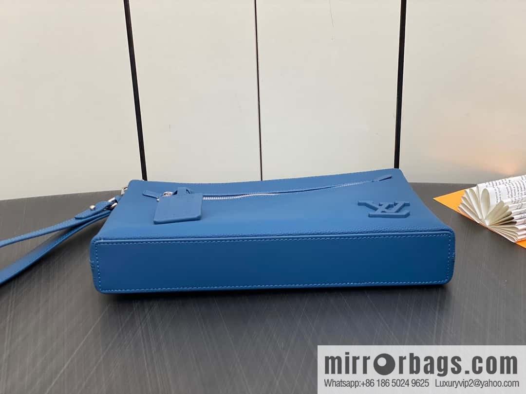 [Premium‑quality] M69837 dark blue, full leather clutch bag series iPad clutch bag M81375 military green M69837 black M69837 gray M82270 blue
