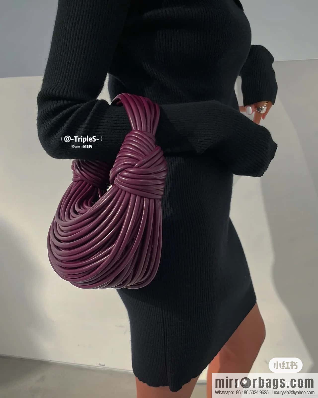 Bottega Veneta, model 680934 autumn and winter new Jodie ramen clutch bag number: 80803 #grape purple