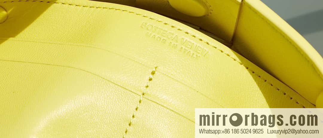 #BV 2023 Cassette Ribbon Underarm Bag, Model: 730543 Model 80846 Jelly Yellow