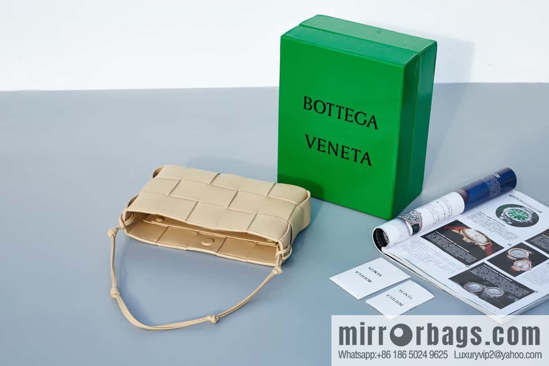 #BV 2023 Cassette Strap Underarm Bag, Model: 730543 Model 80846 Oatmeal