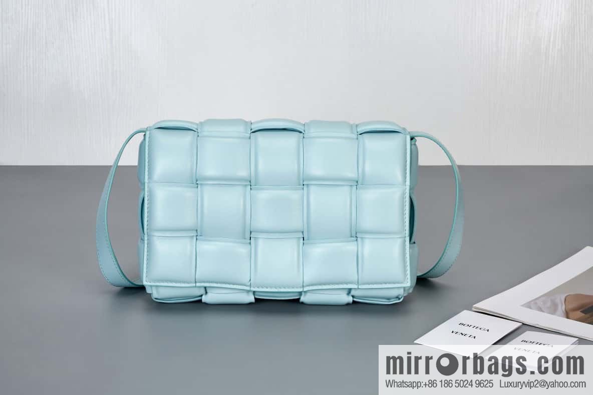 Bottega Veneta Padded Cassette Bag Model; 591970 BV Cassette Pillow Bag, Teal Blue