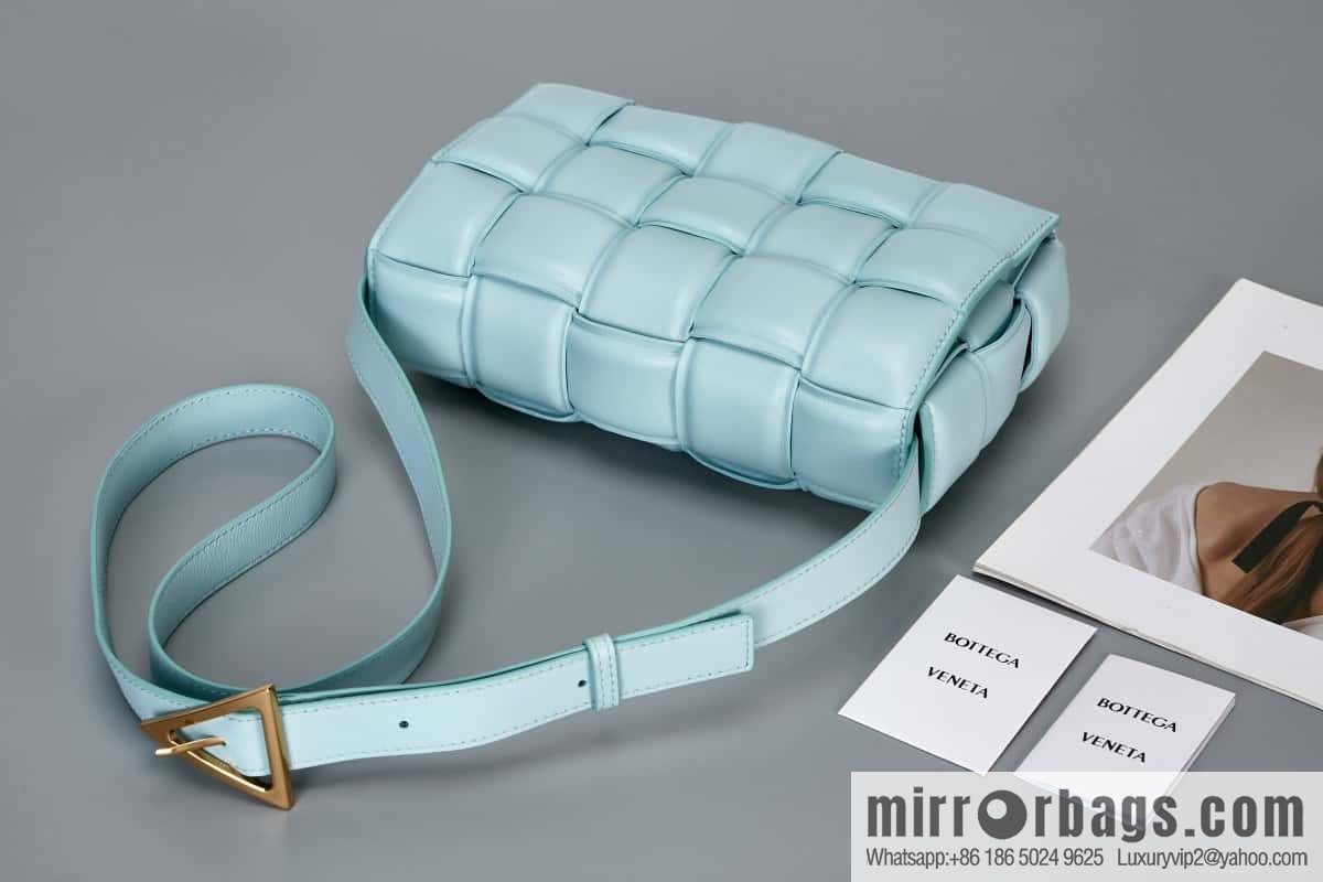Bottega Veneta Padded Cassette Bag Model; 591970 BV Cassette Pillow Bag, Teal Blue