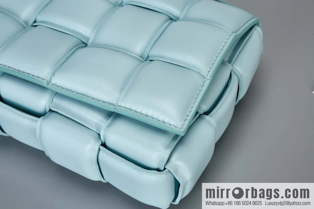 Bottega Veneta Padded Cassette Bag Model; 591970 BV Cassette Pillow Bag, Teal Blue