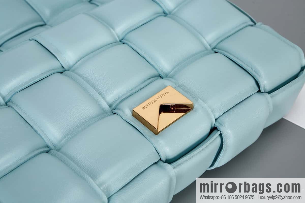 Bottega Veneta Padded Cassette Bag Model; 591970 BV Cassette Pillow Bag, Teal Blue