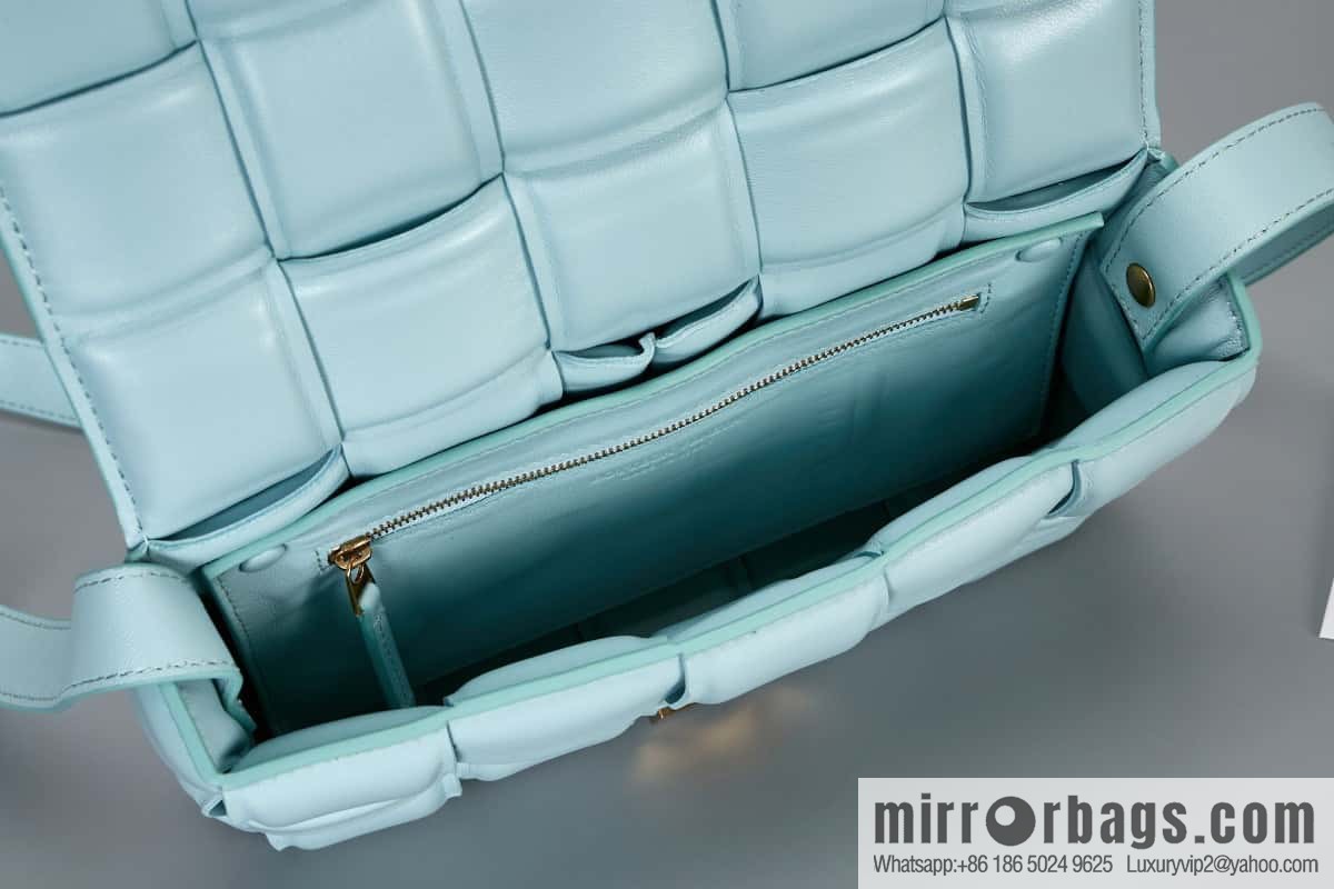 Bottega Veneta Padded Cassette Bag Model; 591970 BV Cassette Pillow Bag, Teal Blue