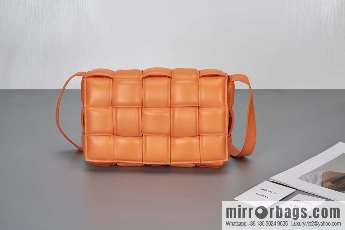 Bottega Veneta Padded Cassette Bag Model; 591970 BV Cassette Pillow Bag, Orange Orange