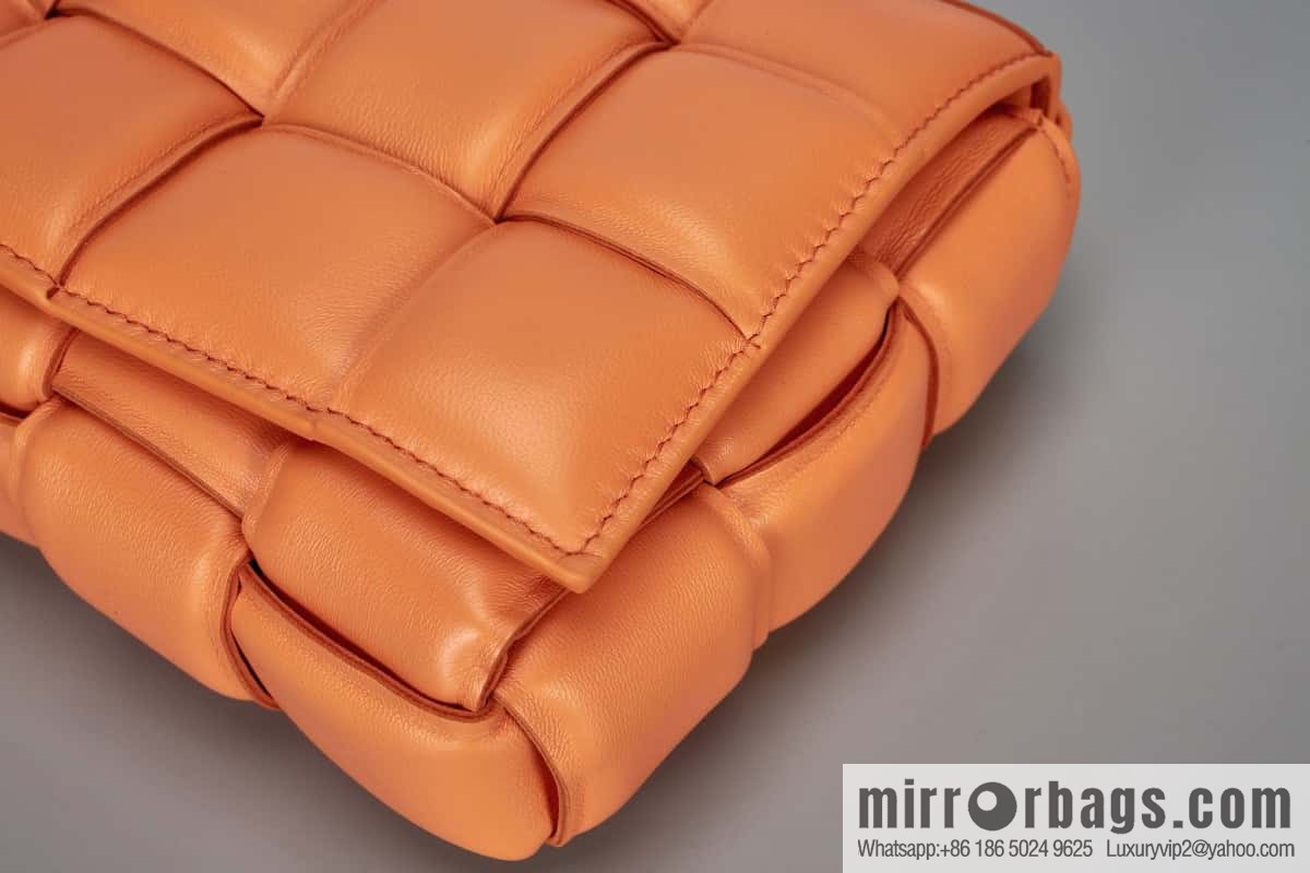 Bottega Veneta Padded Cassette Bag Model; 591970 BV Cassette Pillow Bag, Orange Orange