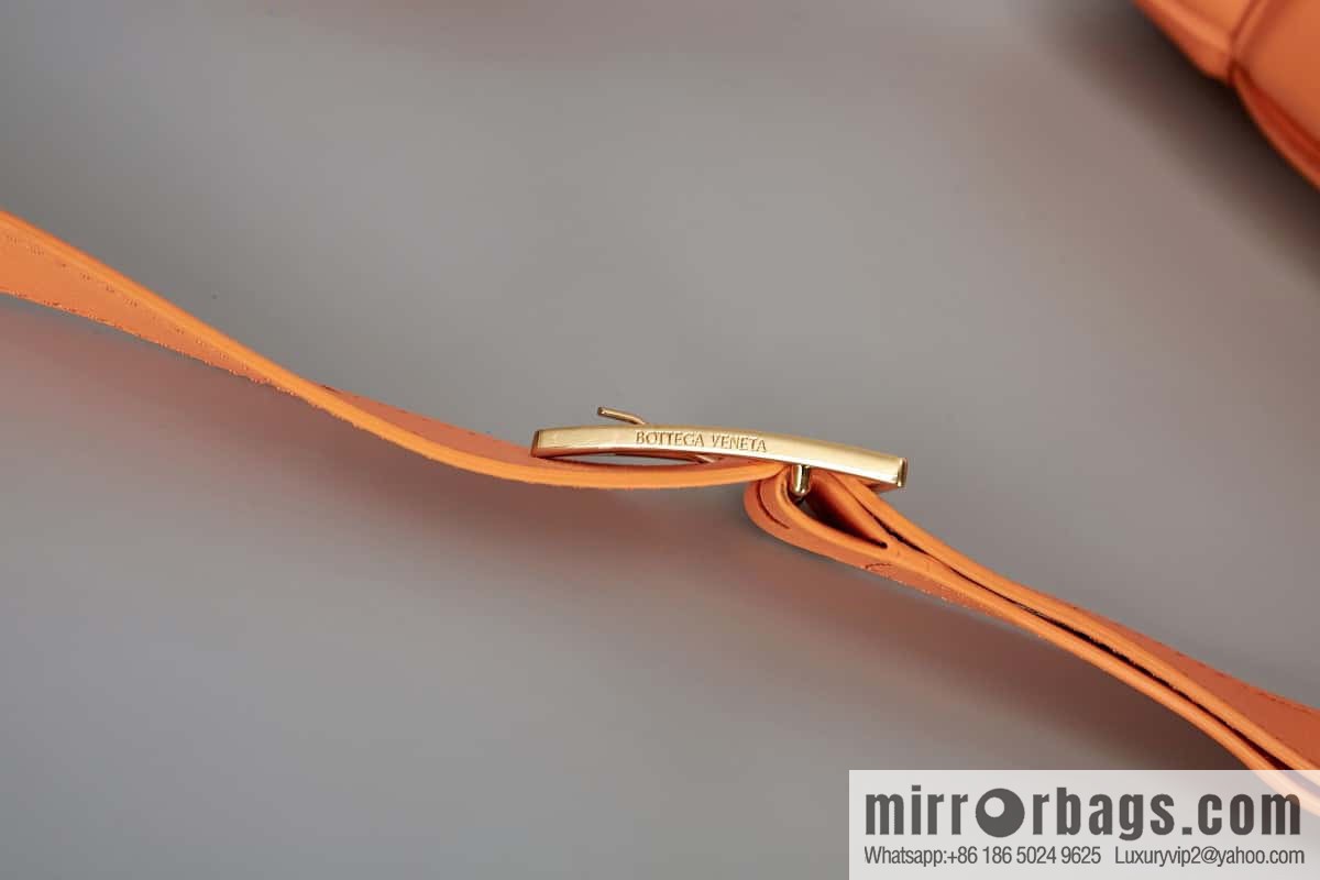 Bottega Veneta Padded Cassette Bag Model; 591970 BV Cassette Pillow Bag, Orange Orange