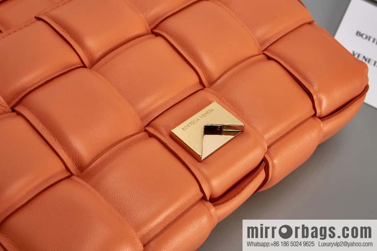 Bottega Veneta Padded Cassette Bag Model; 591970 BV Cassette Pillow Bag, Orange Orange