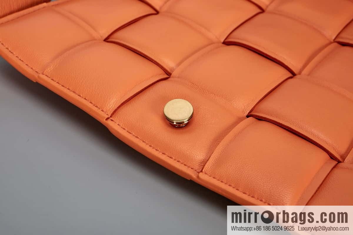 Bottega Veneta Padded Cassette Bag Model; 591970 BV Cassette Pillow Bag, Orange Orange