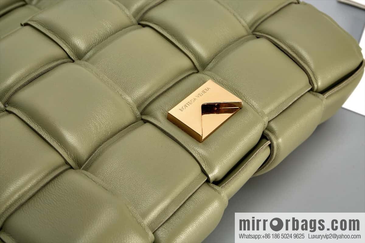 Bottega Veneta Padded Cassette Bag Model; 591970 BV Cassette Pillow Bag, Travertine Green