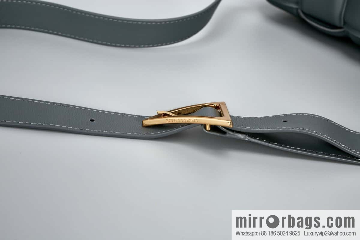 Bottega Veneta Padded Cassette Bag Model; 591970 BV Cassette Pillow Bag, Lightning Grey