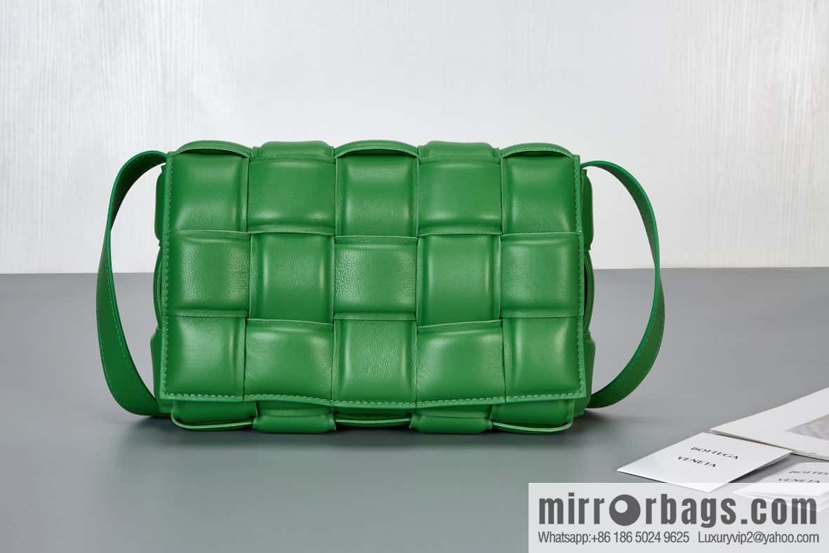 Bottega Veneta Padded Cassette Bag Model; 591970 BV Cassette Pillow Bag, Grass Green Gold Buckle