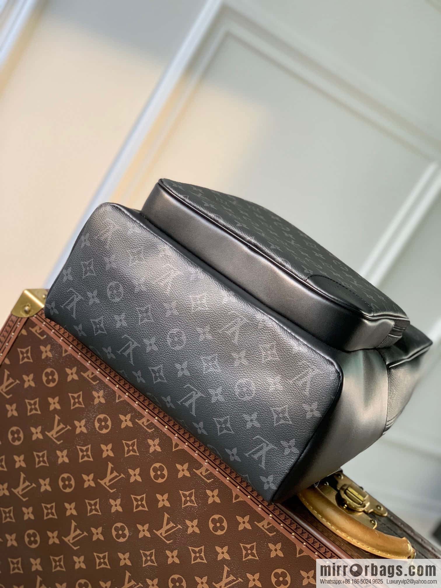 M45335 Black Flower Dean backpack Monogram Macassar backpack