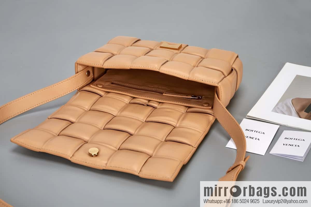 Bottega Veneta Padded Cassette Bag Model; 591970 BV Cassette Pillow Bag, Almond