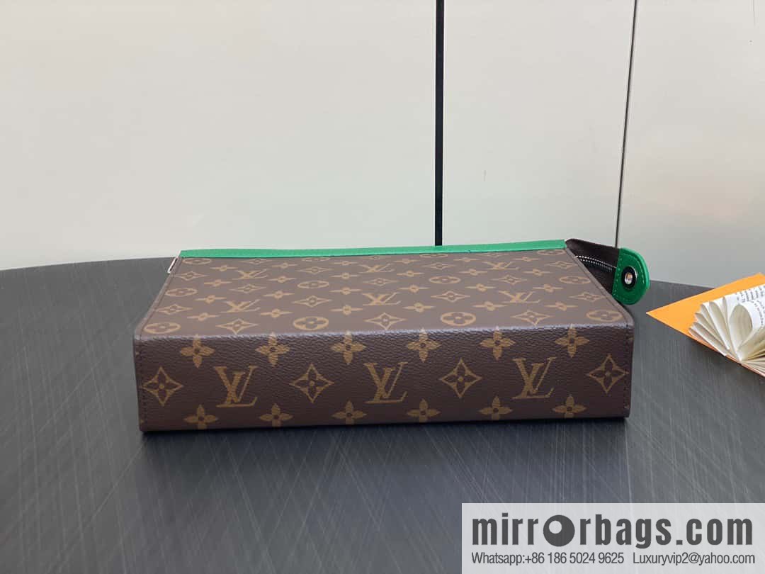[Premium‑quality] M61692 monogram green M82854 clutch bag series Pochette Voyage medium handbag