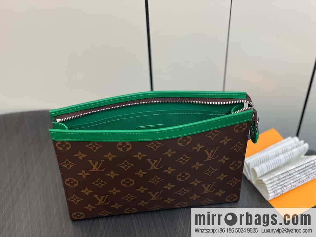[Premium‑quality] M61692 monogram green M82854 clutch bag series Pochette Voyage medium handbag