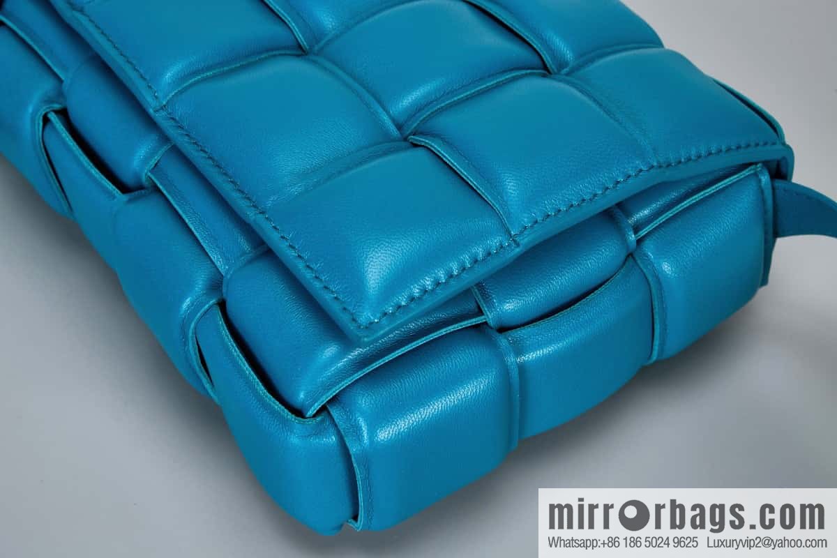Bottega Veneta Padded Cassette Bag Model; 591970 BV Cassette Pillow Bag, Shining Blue