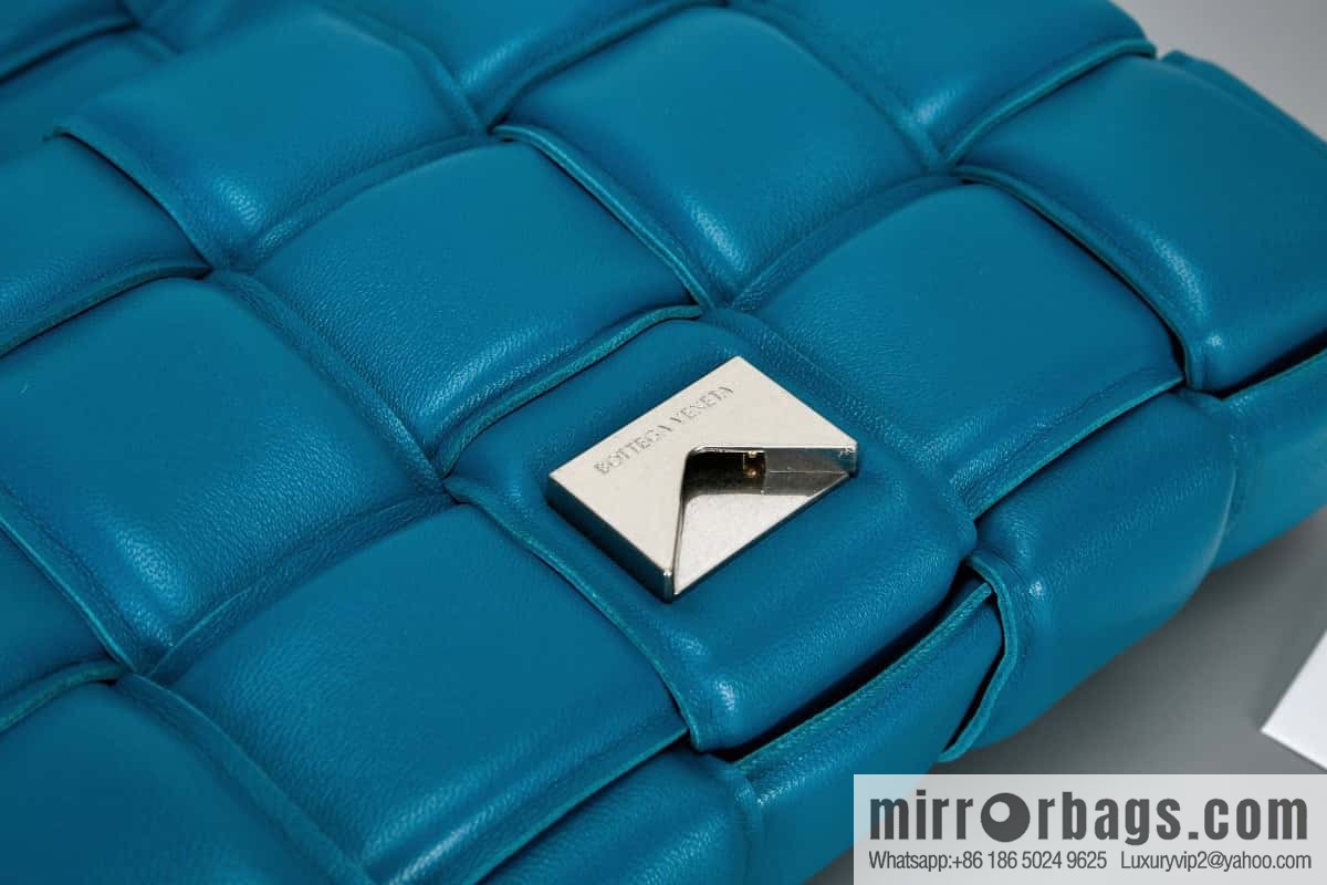 Bottega Veneta Padded Cassette Bag Model; 591970 BV Cassette Pillow Bag, Shining Blue