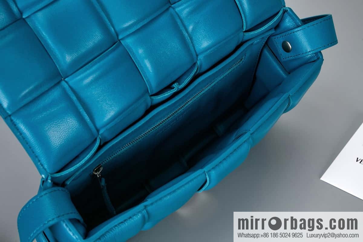 Bottega Veneta Padded Cassette Bag Model; 591970 BV Cassette Pillow Bag, Shining Blue