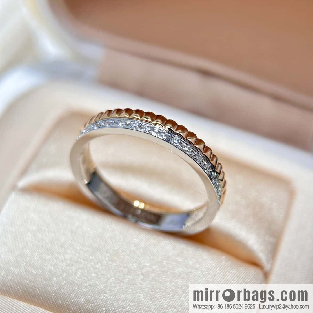 ❗New ❗️ BOUCHERON/Boucheron QUATRE RADIANT Series Ring Single Row Diamond Ring ☀️ US Size 678