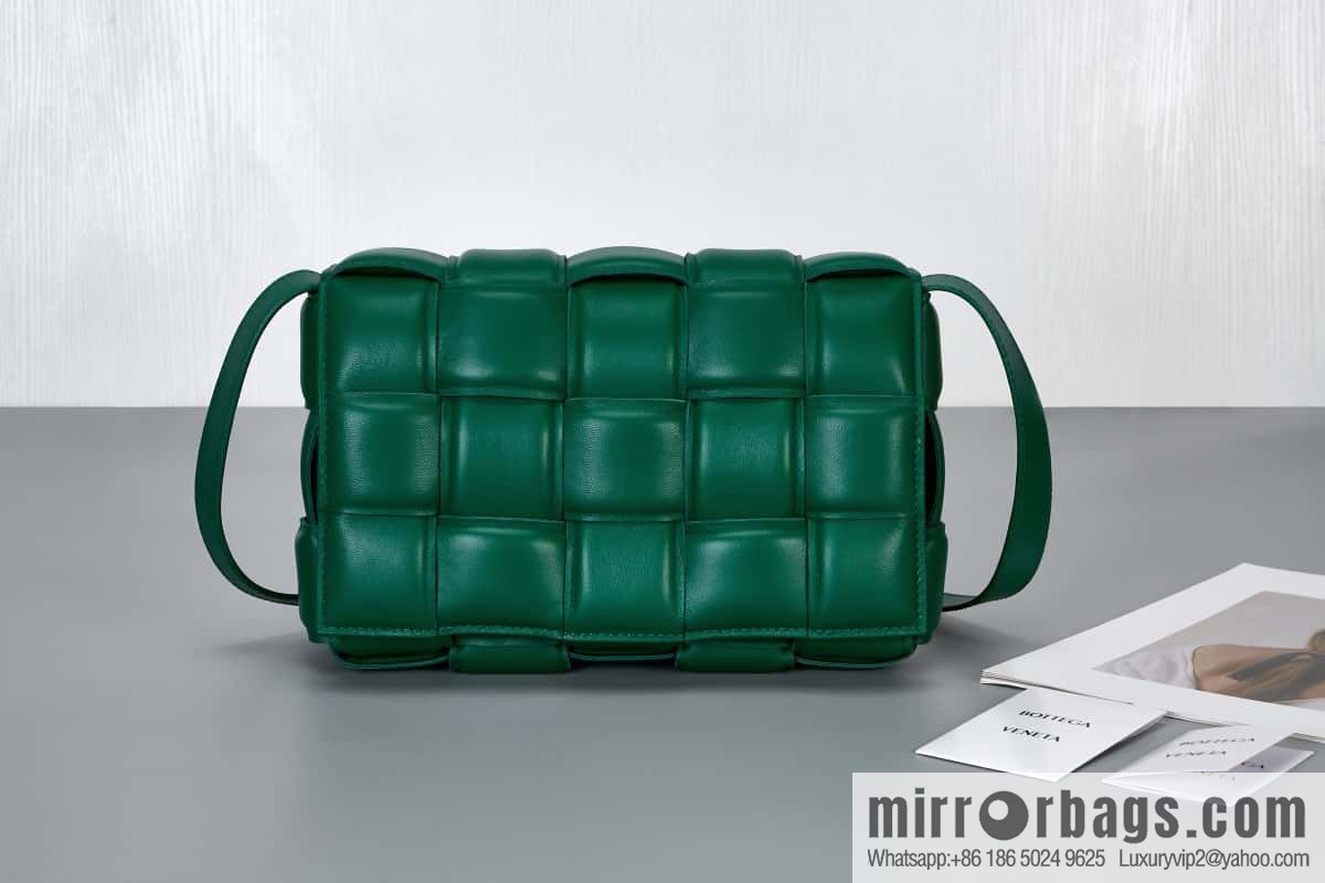 Bottega Veneta Padded Cassette Bag Model; 591970 BV Cassette Pillow Bag, Racing Green