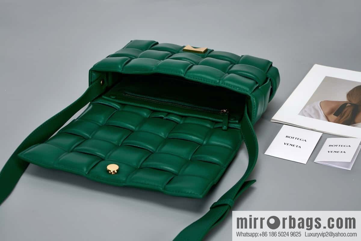 Bottega Veneta Padded Cassette Bag Model; 591970 BV Cassette Pillow Bag, Racing Green