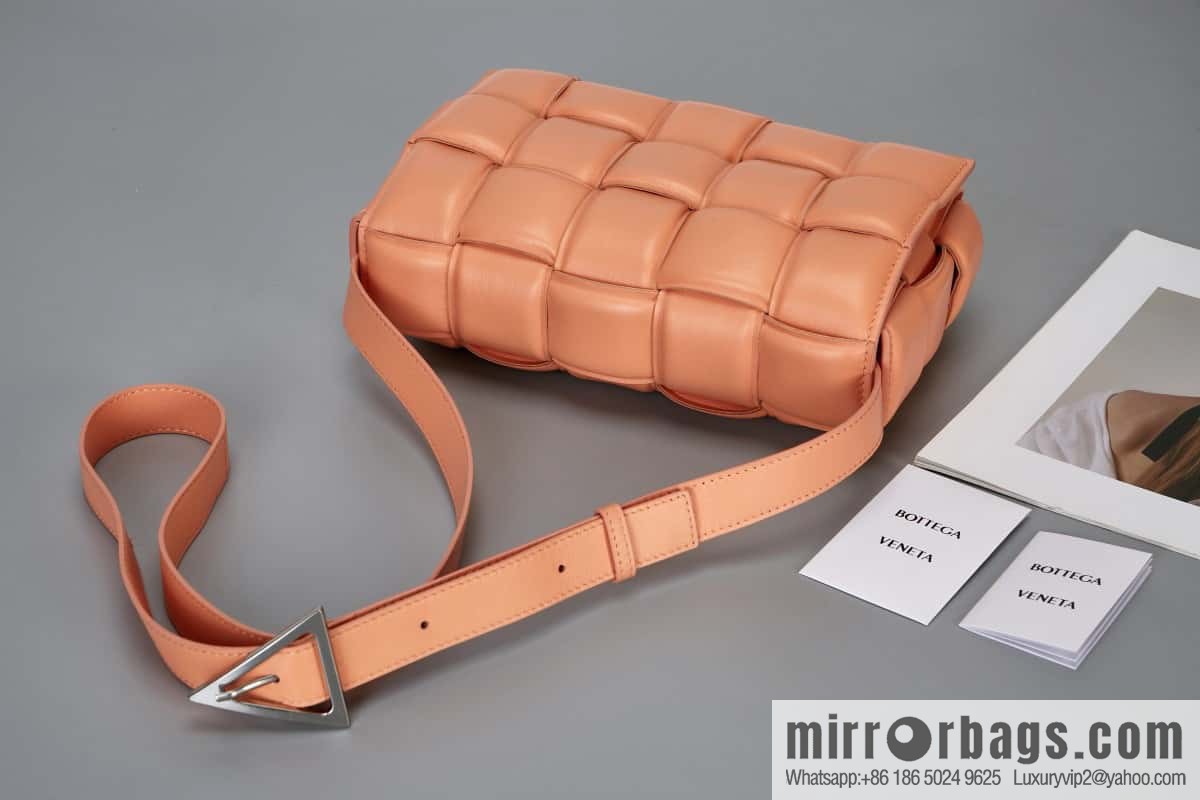 Bottega Veneta Padded Cassette Bag Model; 591970 BV Cassette Pillow Bag, Peach Powder