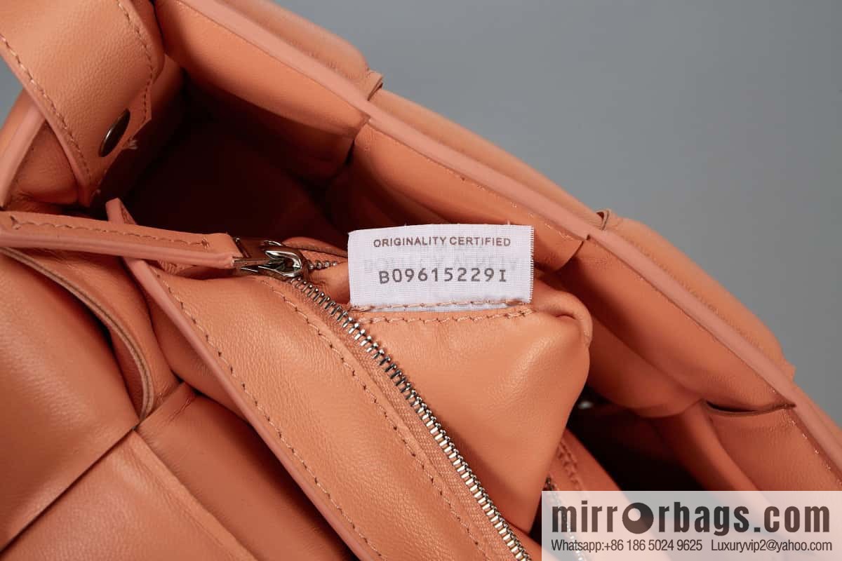 Bottega Veneta Padded Cassette Bag Model; 591970 BV Cassette Pillow Bag, Peach Powder