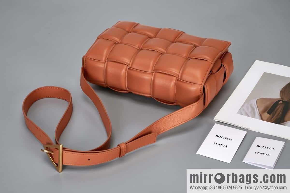 Bottega Veneta Padded Cassette Bag Model; 591970 BV Cassette Pillow Bag, Terracotta Red