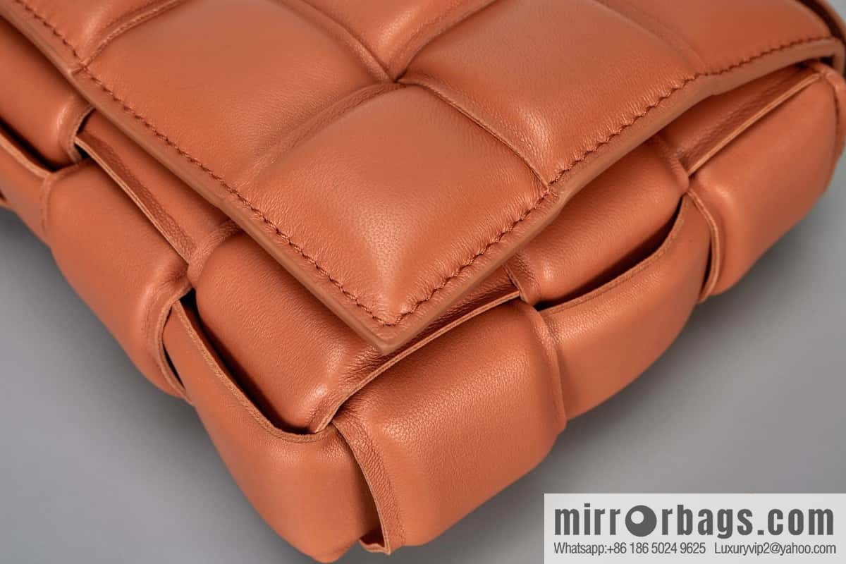Bottega Veneta Padded Cassette Bag Model; 591970 BV Cassette Pillow Bag, Terracotta Red