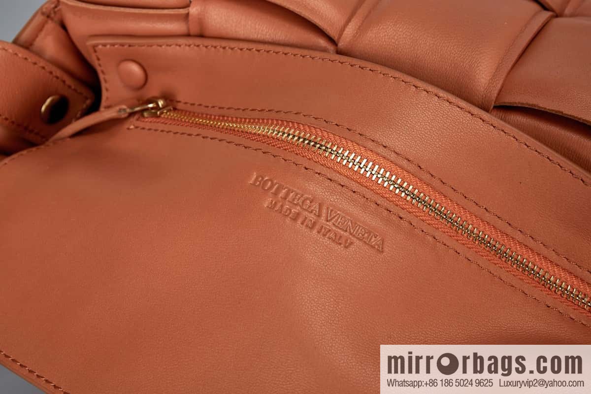 Bottega Veneta Padded Cassette Bag Model; 591970 BV Cassette Pillow Bag, Terracotta Red