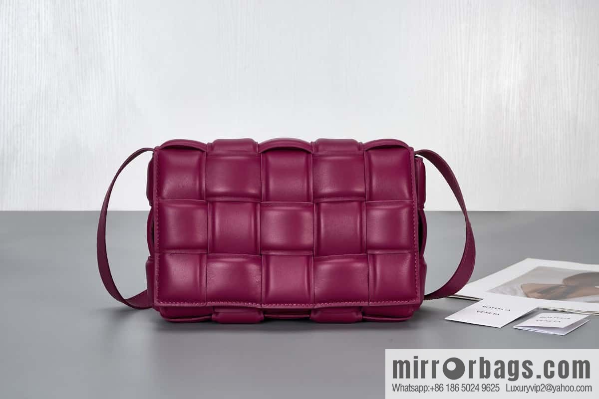 Bottega Veneta Padded Cassette Bag Model; 591970 BV Cassette Pillow Bag, Cinnabar Red