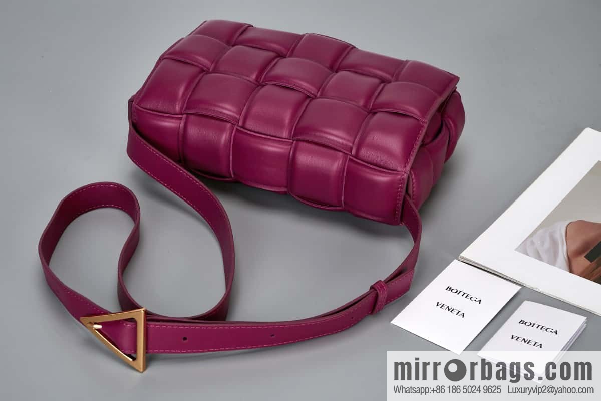 Bottega Veneta Padded Cassette Bag Model; 591970 BV Cassette Pillow Bag, Cinnabar Red
