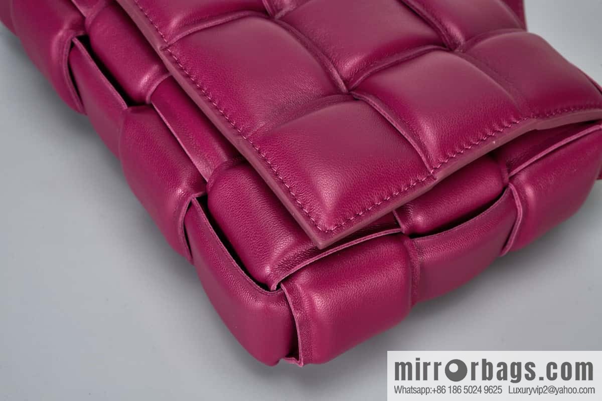 Bottega Veneta Padded Cassette Bag Model; 591970 BV Cassette Pillow Bag, Cinnabar Red