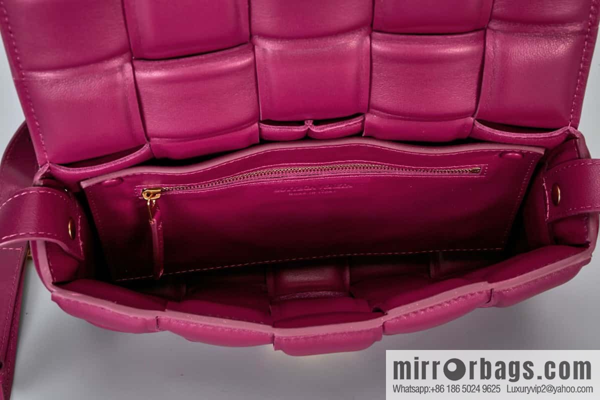 Bottega Veneta Padded Cassette Bag Model; 591970 BV Cassette Pillow Bag, Cinnabar Red