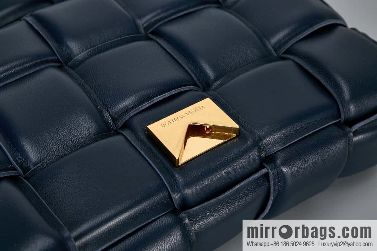 Bottega Veneta Padded Cassette Bag Model; 591970 BV Cassette Pillow Bag, Dark Blue