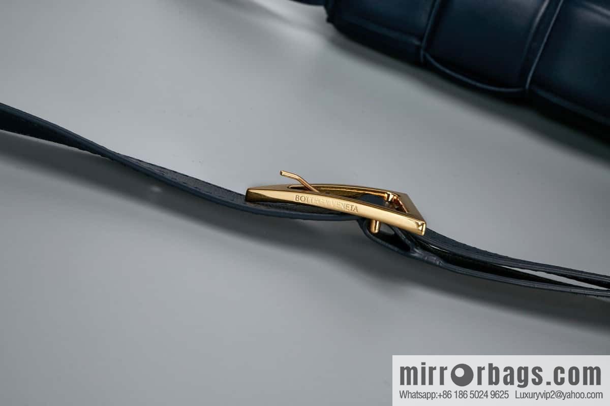 Bottega Veneta Padded Cassette Bag Model; 591970 BV Cassette Pillow Bag, Dark Blue