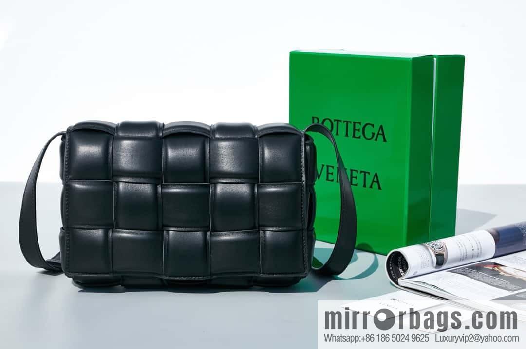 Bottega Veneta Padded Cassette Bag Model; 591970 BV Cassette Pillow Bag black silver buckle